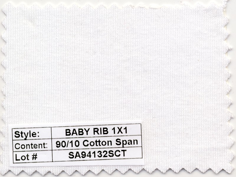 Baby Rib 1x1 Cotton Spandex